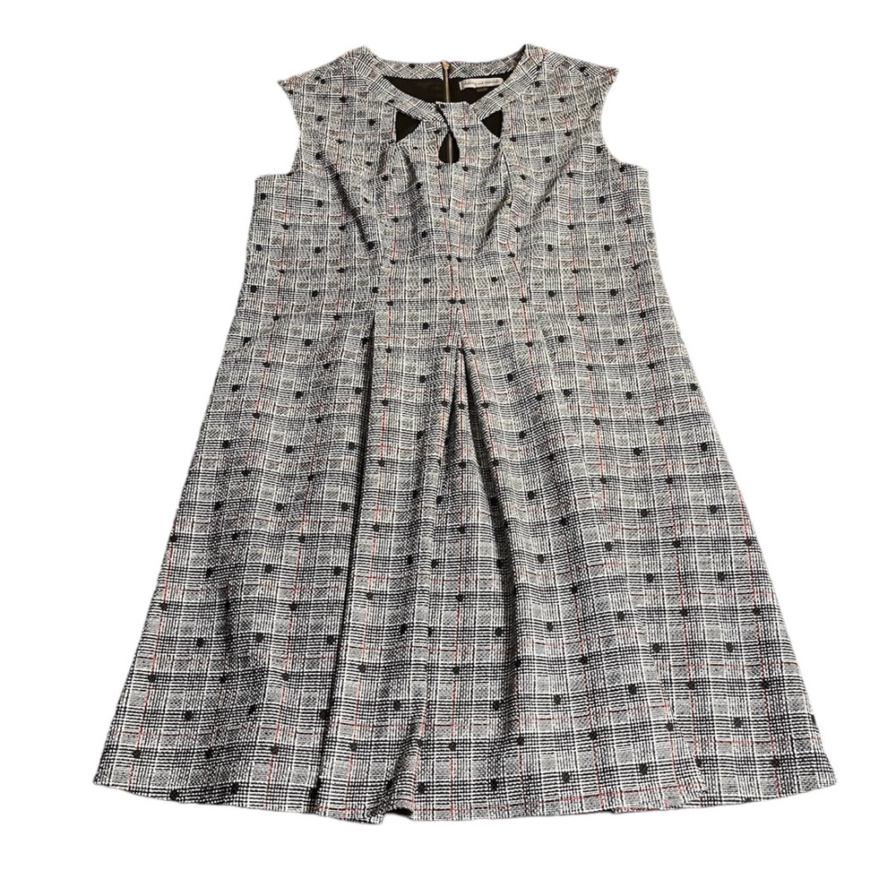 Woman’s dress jumper sleeveless tweed  pleated size 18W